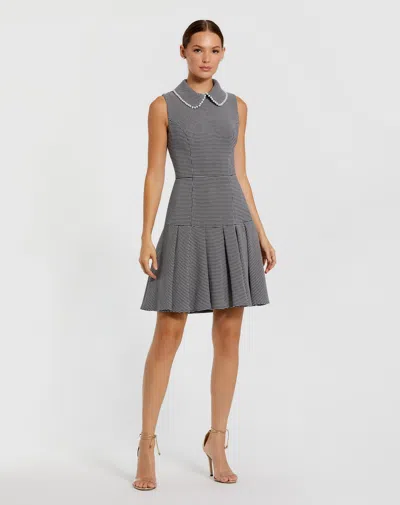 MAC DUGGAL 27795 SHORT PLEATED COLLARED MINI COCKTAIL DRESS