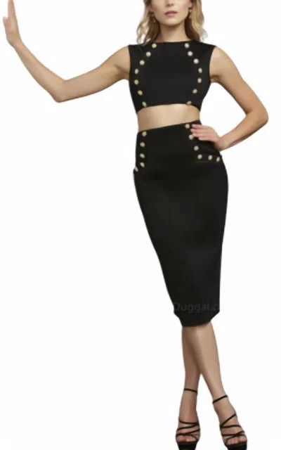 Mac Duggal 2pc Cocktail Dress In Black