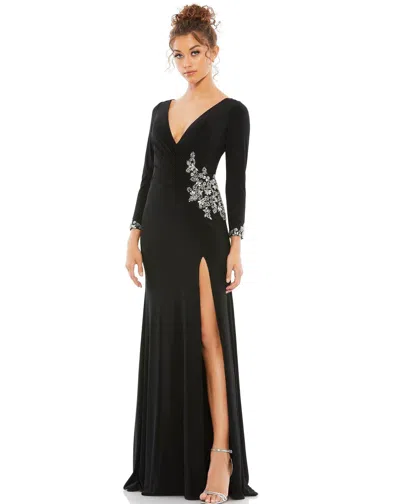Mac Duggal 41016 Long Sleeveless Formal Evening Gown In Black
