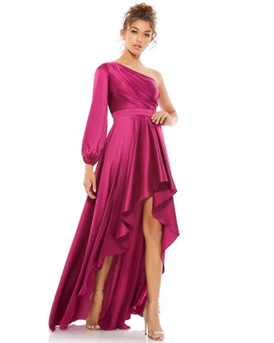 Mac Duggal 49141 High Low One Shoulder Dress In Pink