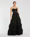Mac Duggal 49194 Lace Long Formal Ball Gown Prom Dress In Black