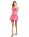 Mac Duggal 49210 Short Oversized Bow Cocktail Mini Dress In Pink