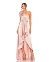 Mac Duggal 49523 High Low One Shoulder Prom Dress In Pink