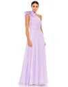 Mac Duggal 49536 Long One Shoulder Formal Prom Gown In Purple