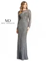 Mac Duggal 5240 Mother Of The Bride Long Dress In Gray