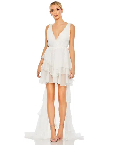 MAC DUGGAL 55320 PROM RUFFLED HIGH LOW CHIFFON GOWN