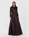 Mac Duggal 56178 Sequin Long Formal Ball Gown Mother Of The Bride Dress In Purple