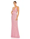 Mac Duggal 5686 Long Prom Formal Sequin Dress In Pink