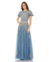 Mac Duggal 5717 Long Mother Of The Bride Dress In Blue