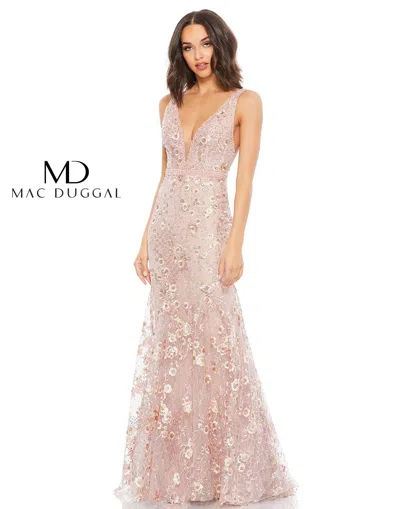 Mac Duggal 67481 Prom Long Sleeveless Formal Dress In Pink