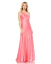 Mac Duggal Beaded Asymmetrical One Shoulder Column Gown In Pink