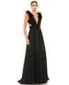 Mac Duggal 68113 Prom Long Formal Chiffon Dress In Black