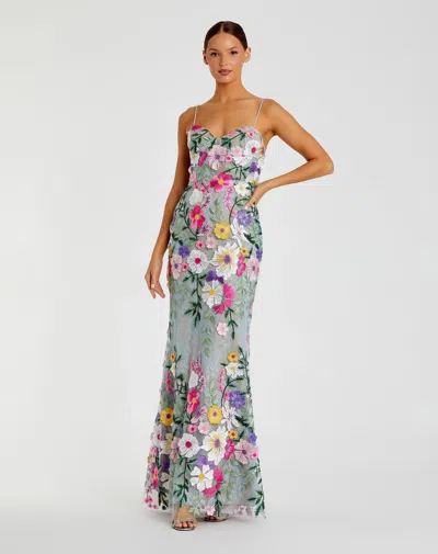 Mac Duggal 68897 Formal Long Floral Prom Dress In Multi