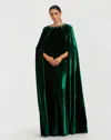 Mac Duggal 68977 Long Formal Mother Of The Bride Velvet Dress In Green