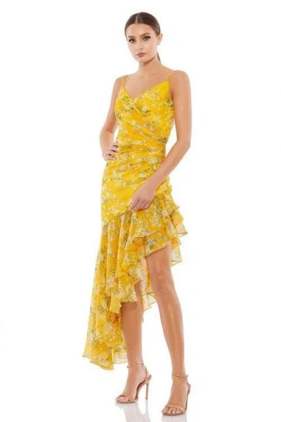 Mac Duggal 70202 Asymmetrical Formal Dress In Yellow
