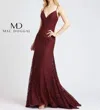 Mac Duggal 77771l In Burgundy In White