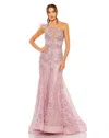 Mac Duggal 79264 Prom Long One Shoulder Formal Gown In Pink