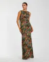 Mac Duggal 94263 Formal Long Floral Printed Evening Dress In Multi
