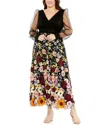 Mac Duggal Embroidered Puff Sleeve A Line Dress