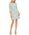 Mac Duggal A-line Embellished Cocktail Dress In Blue