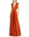 Mac Duggal A-line Gown In Burnt Orange