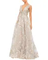 Mac Duggal Illusion Embroidered Sequin Sleeveless Gown