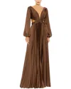 Mac Duggal Satin V-neck Gown