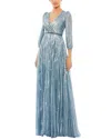 Mac Duggal Sequin Surplice A-line Gown