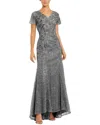 Mac Duggal A-line Gown In Gray