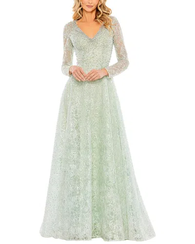 Mac Duggal A-line Gown In Green