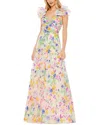 Mac Duggal Ieena Beaded A-line Gown In Multi