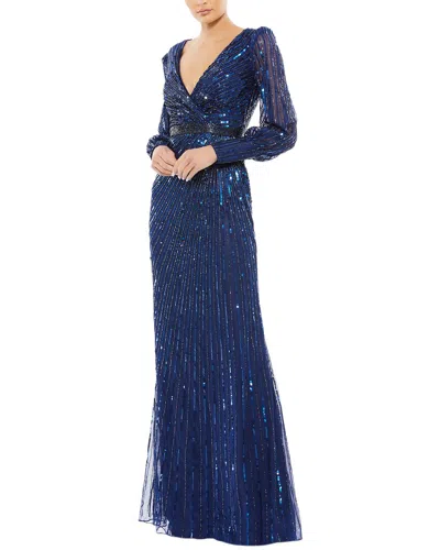 Mac Duggal A-line Gown In Blue
