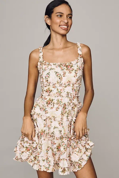 Mac Duggal A-line Ruffle Dress In Multicolor