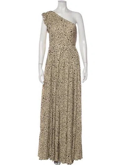 Pre-owned Mac Duggal Animal Print Long Dress In Neutral