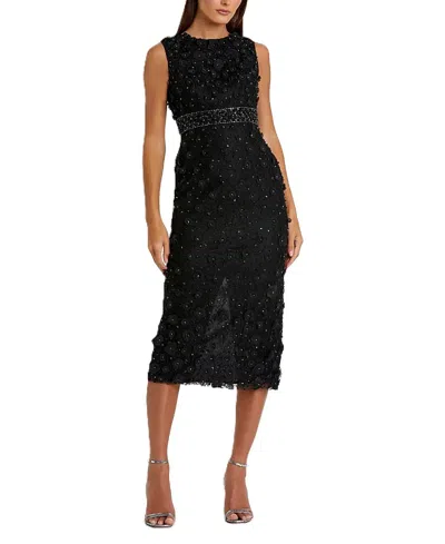 MAC DUGGAL APPLIQUE MIDI GOWN