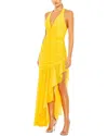 Mac Duggal Ruched Asymmetric Chiffon Dress