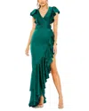 Mac Duggal Asymmetrical Ruffled Gown