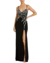 Mac Duggal 42006 Long Formal Beaded Prom Dress In Black