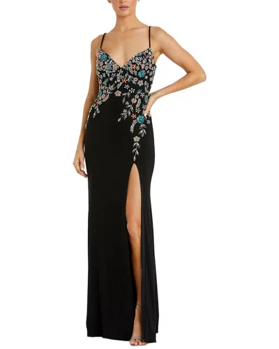 MAC DUGGAL BEADED FLORAL CAMI GOWN