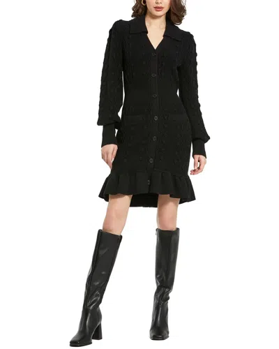 MAC DUGGAL MAC DUGGAL BOBBLE KNIT BUTTON MINI DRESS