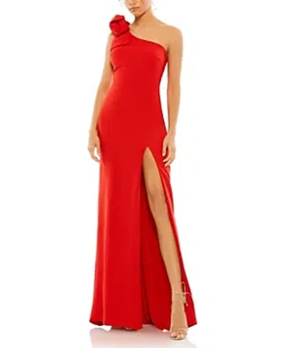 MAC DUGGAL BOW ONE SHOULDER EVENING GOWN