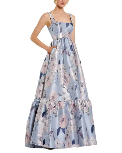 Mac Duggal 11826 Long Formal Floral Print Evening Prom Dress In Multi