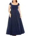 Mac Duggal Cap Sleeve Square Neck Ball Gown