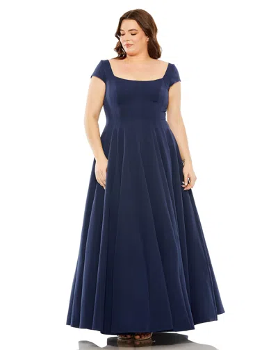 MAC DUGGAL CAP SLEEVE SQUARE NECK BALL GOWN