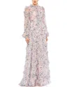 Mac Duggal Cascading Ruffle A-line Dress