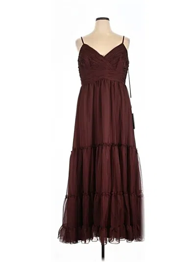 Pre-owned Mac Duggal Casual Dress In Burgundy