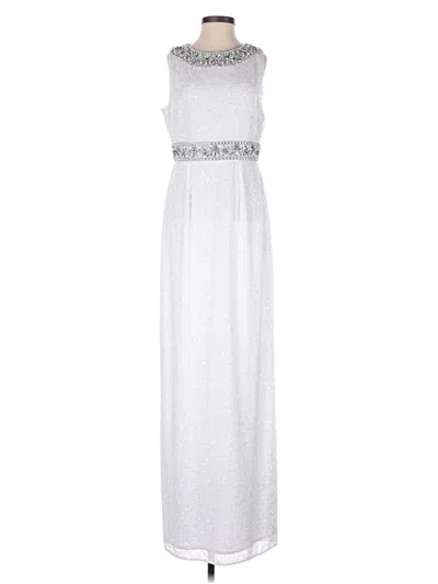 Pre-owned Mac Duggal Casual Dress In White