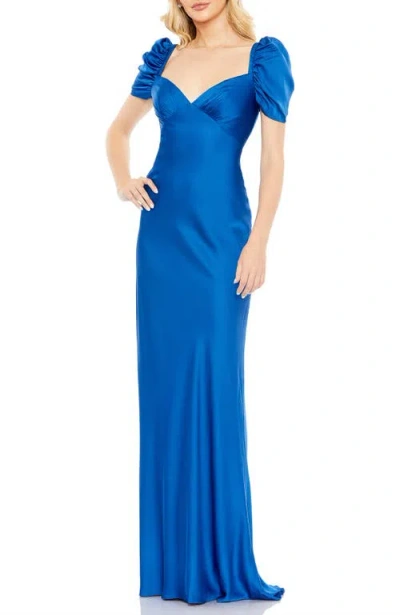 Mac Duggal Empire Waist Gown In Blue