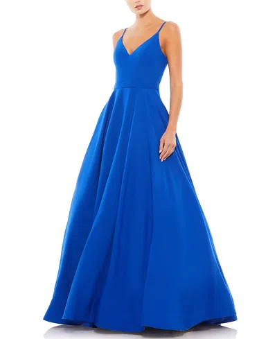 MAC DUGGAL CLASSIC A-LINE V-NECK BALLGOWN