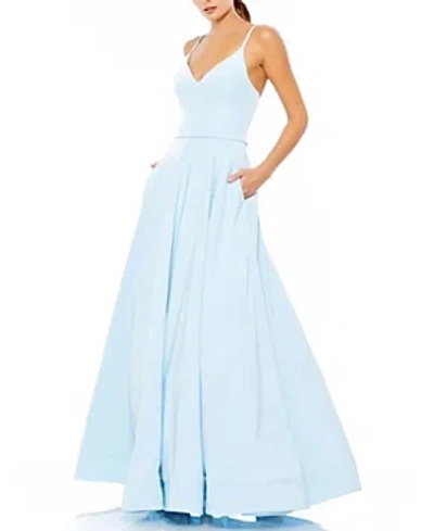 MAC DUGGAL CLASSIC A-LINE V-NECK BALLGOWN